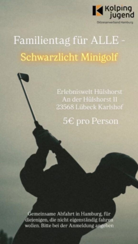 Plakat Schwarzlicht-Minigolf